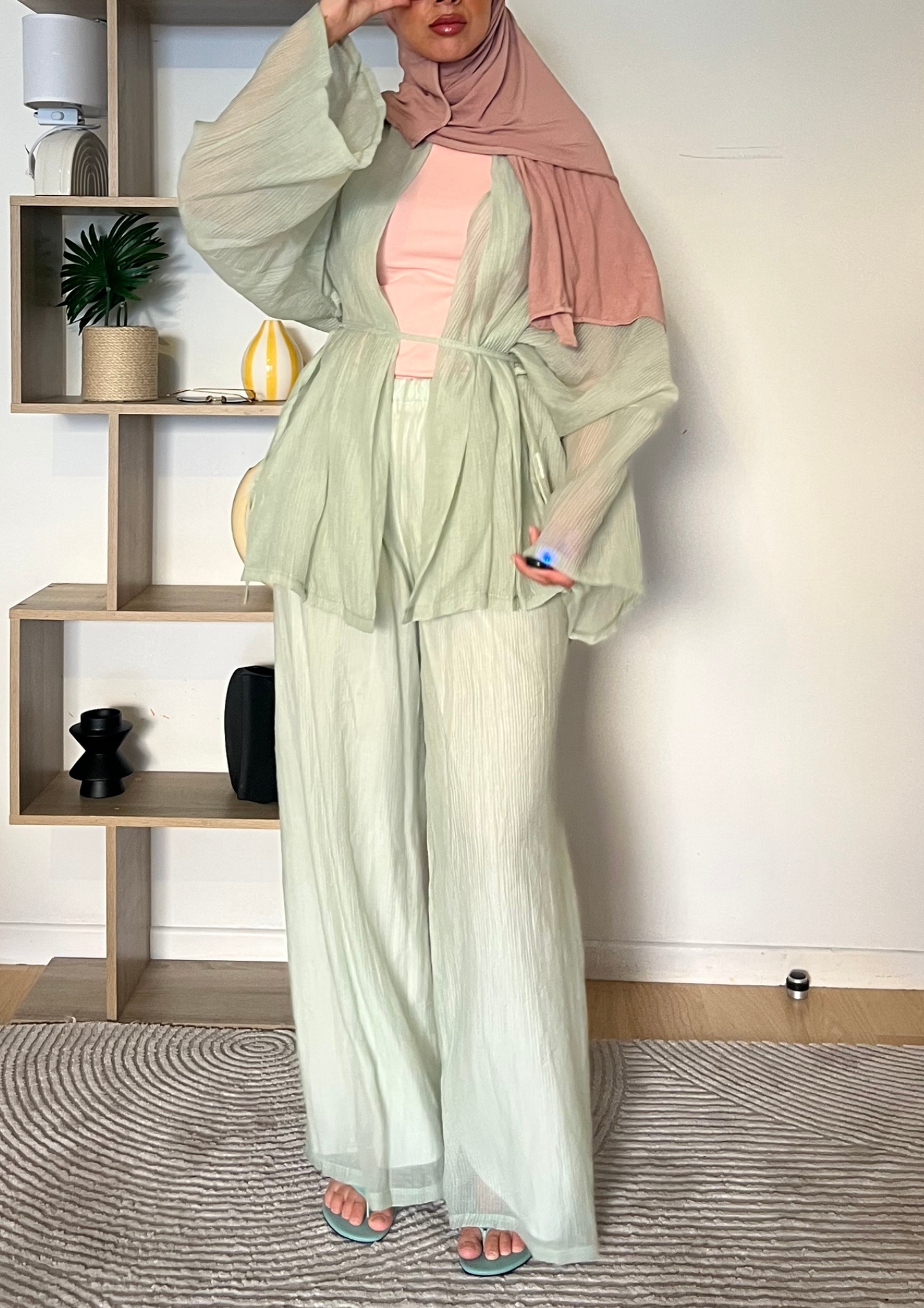 Ensemble Dina vert pastel