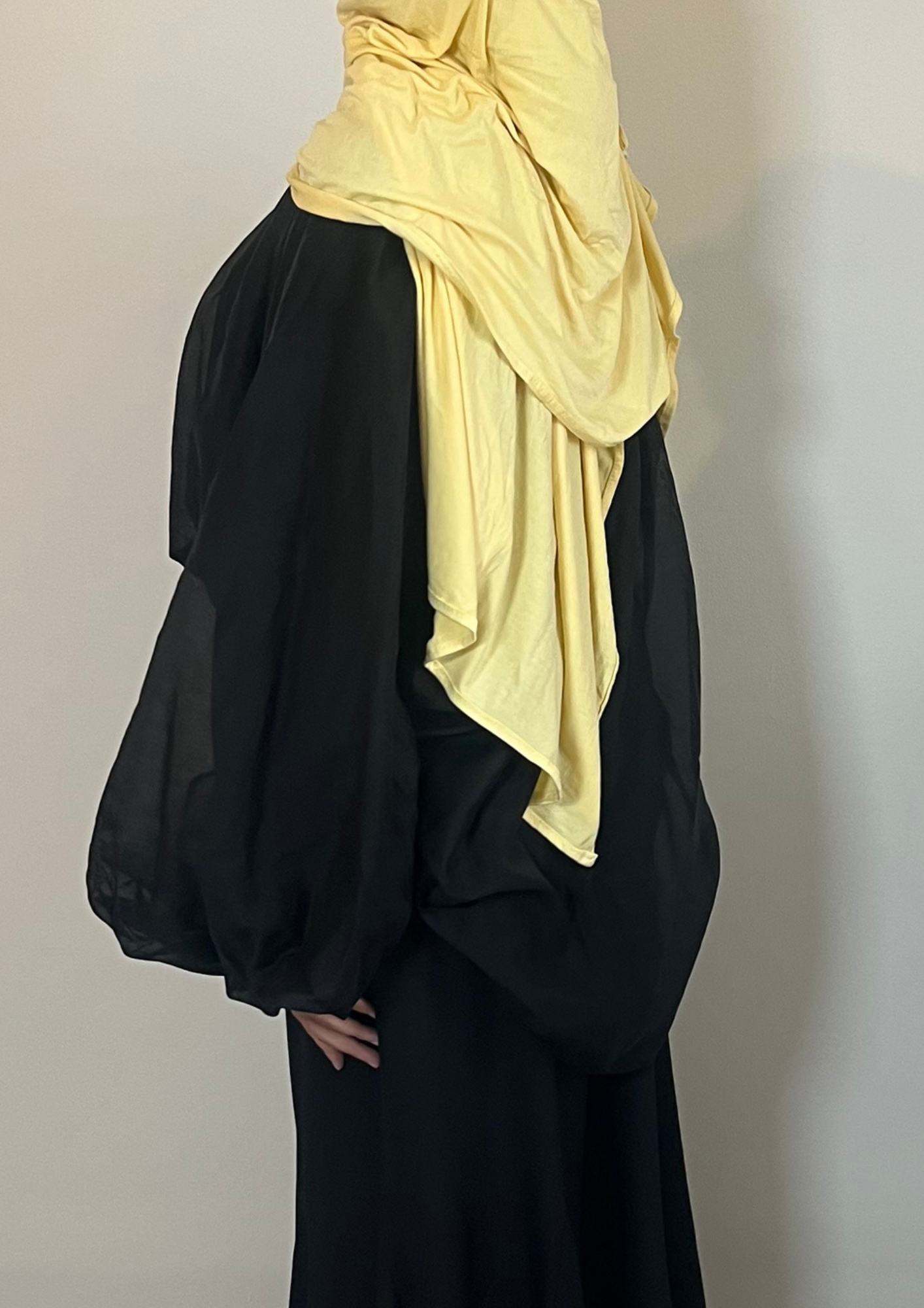 Chemise bouffante noir