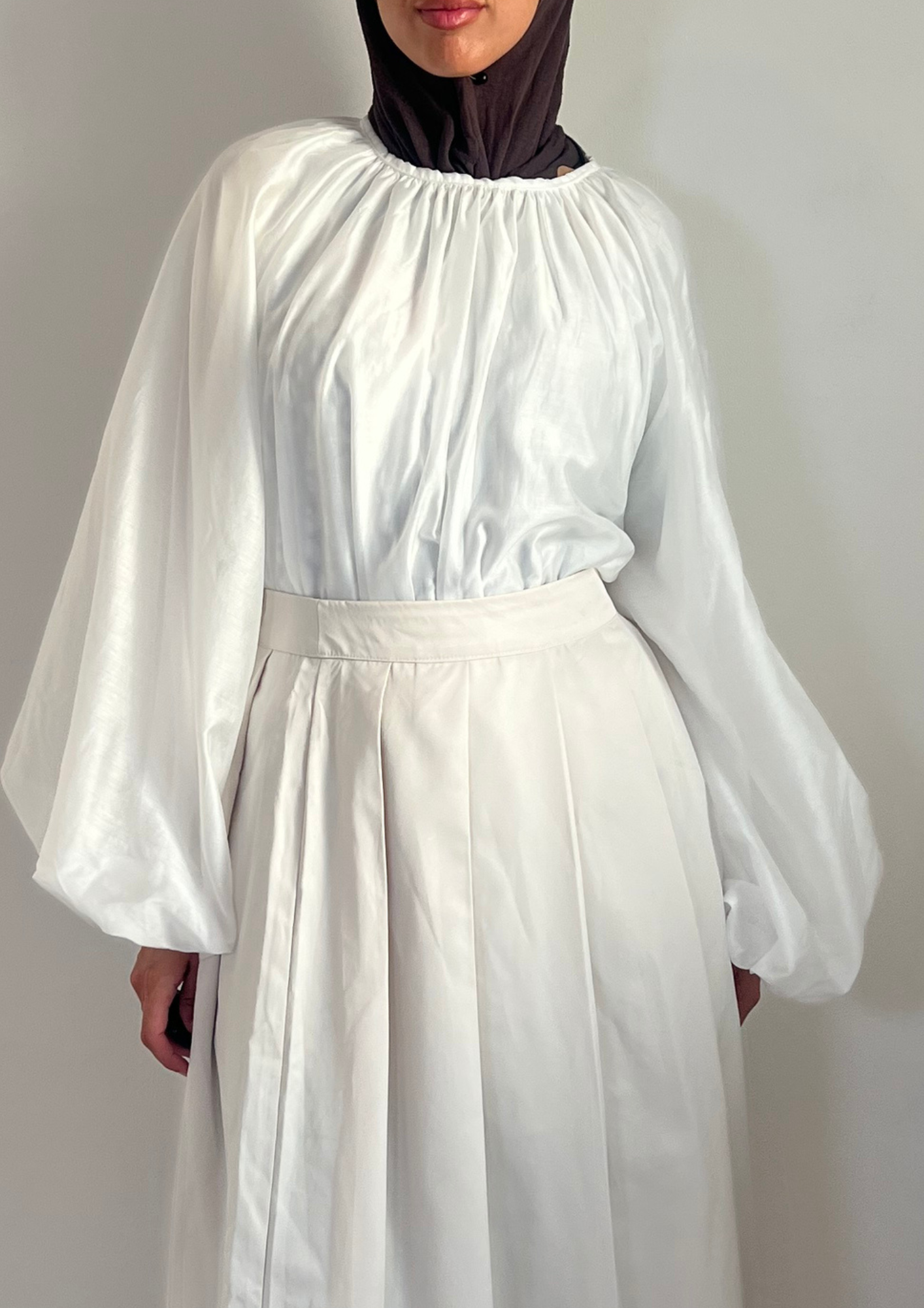 Chemise bouffante blanc