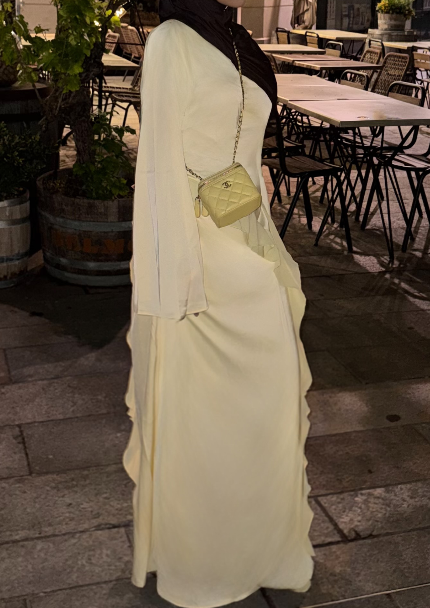 Robe froufrou jaune