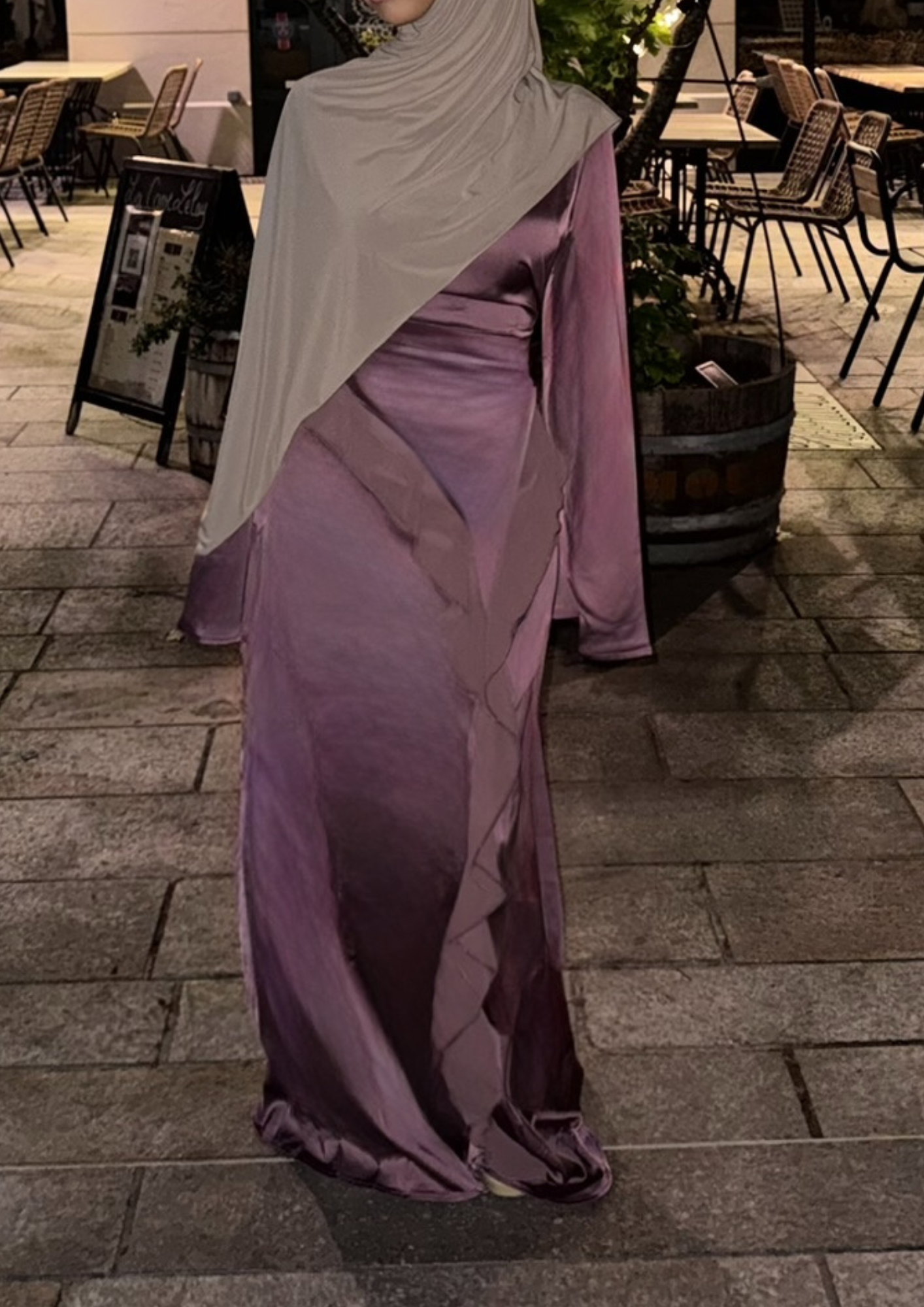 Robe froufrou mauve
