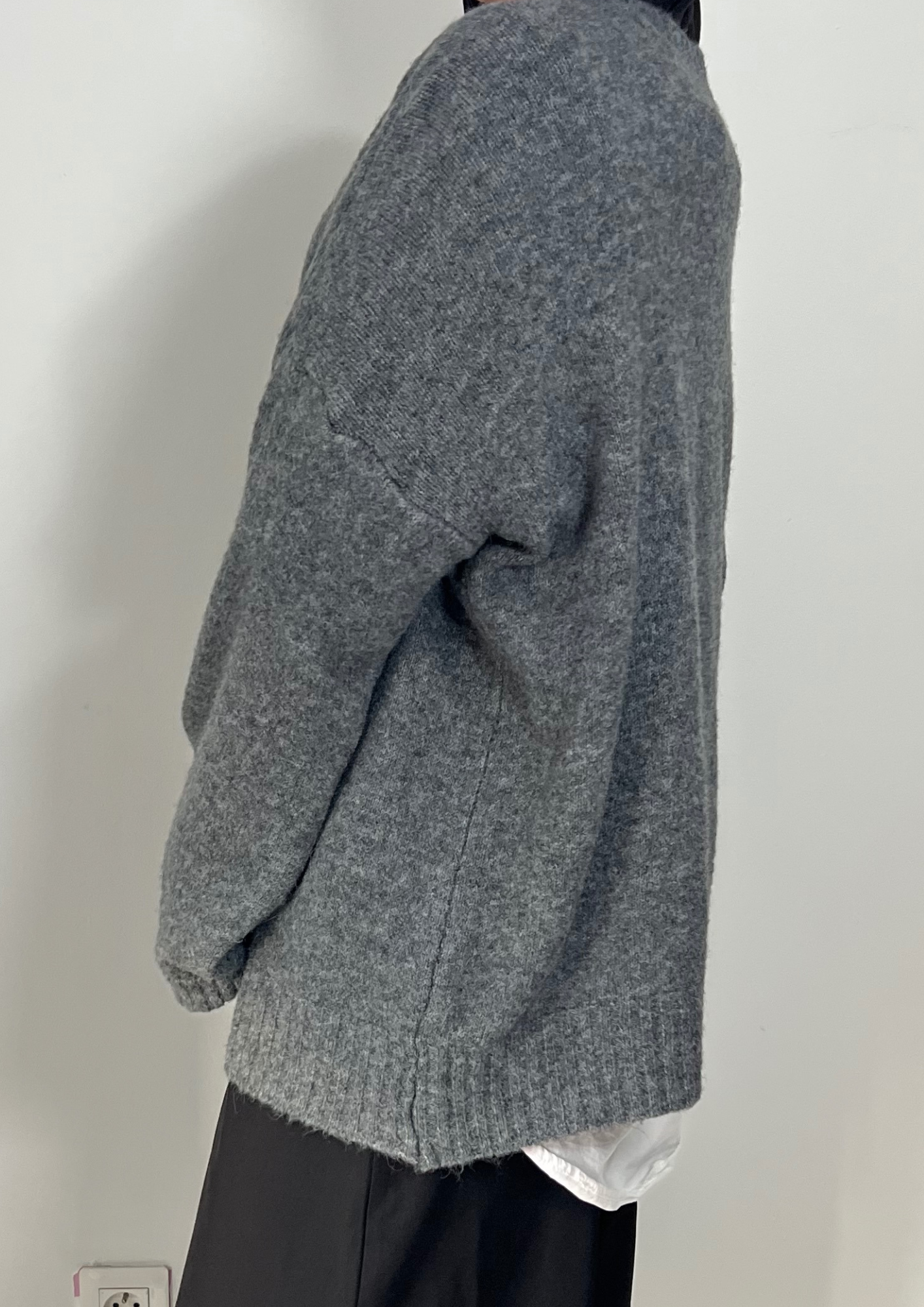 Pull en laine gris