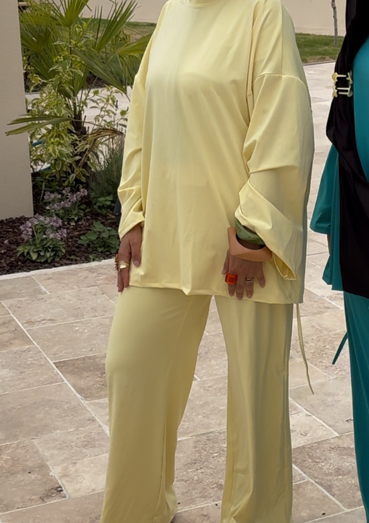Burkini jaune + voile