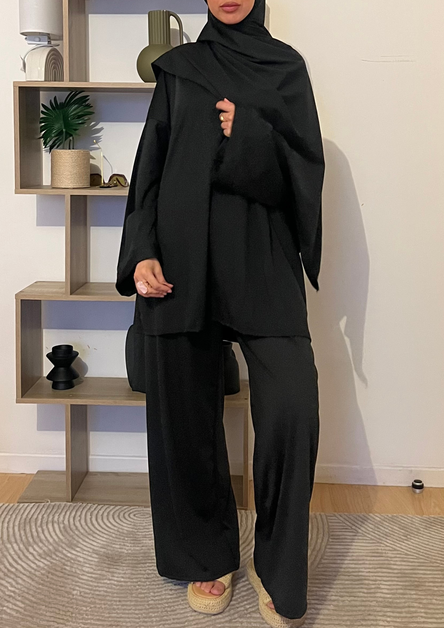 Burkini simple complet noir