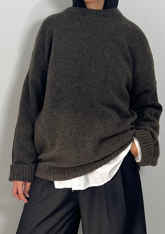 Pull en laine Marron