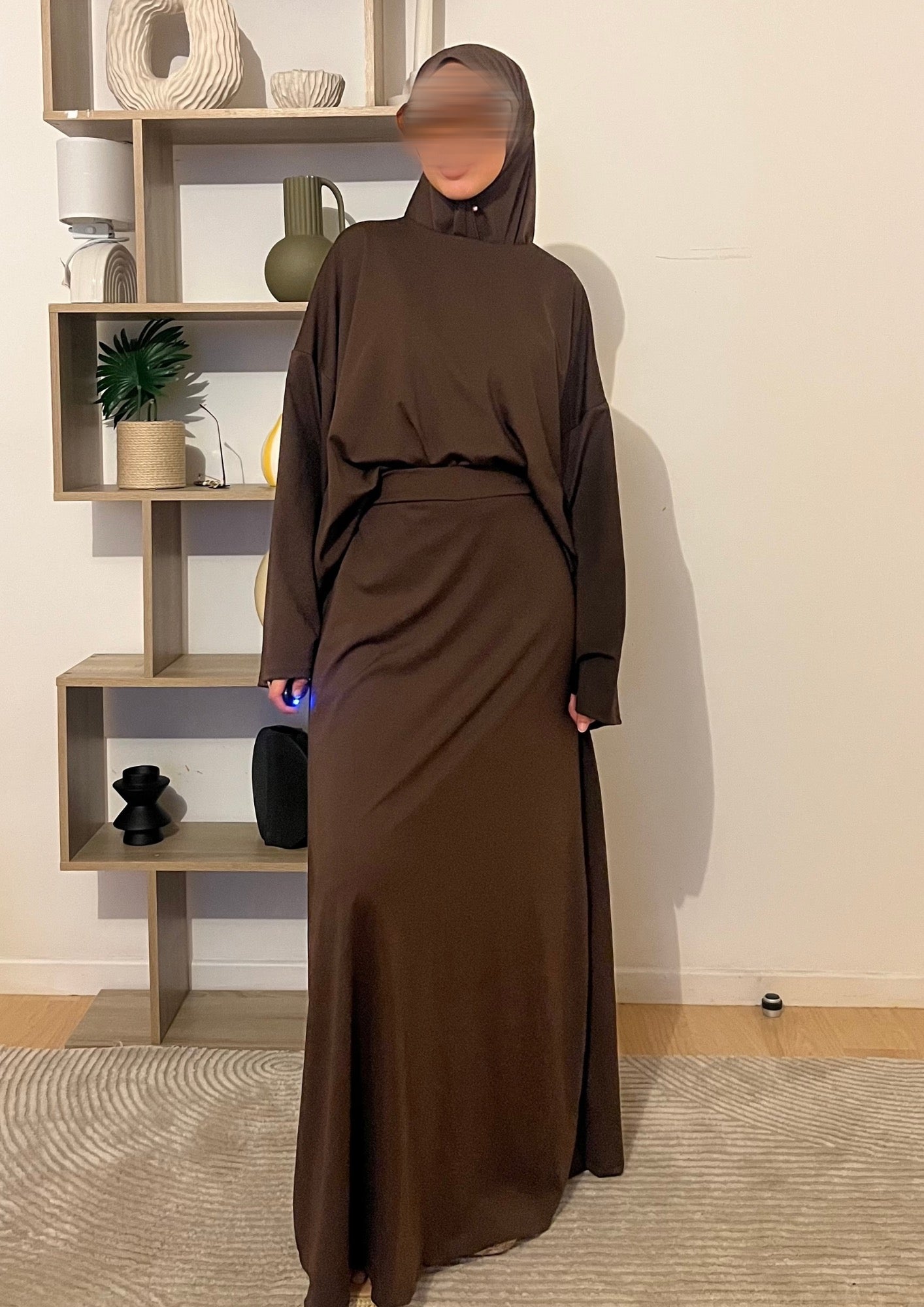 Burkini jupe marron