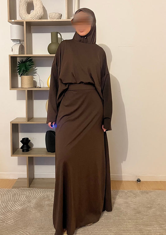 Burkini jupe marron