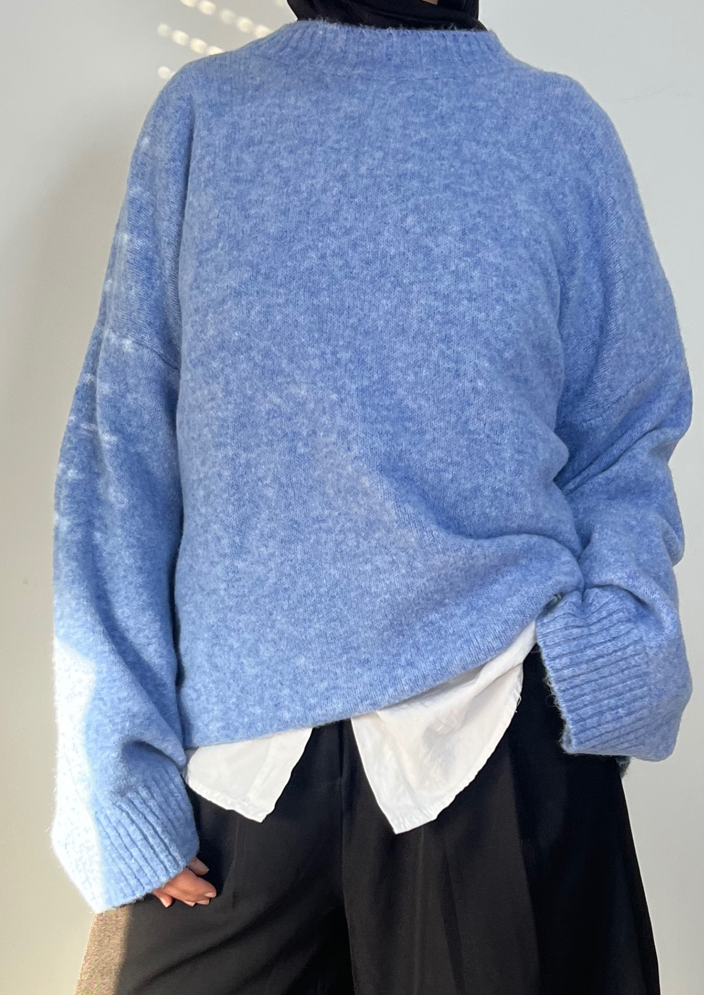 Pull en laine bleu