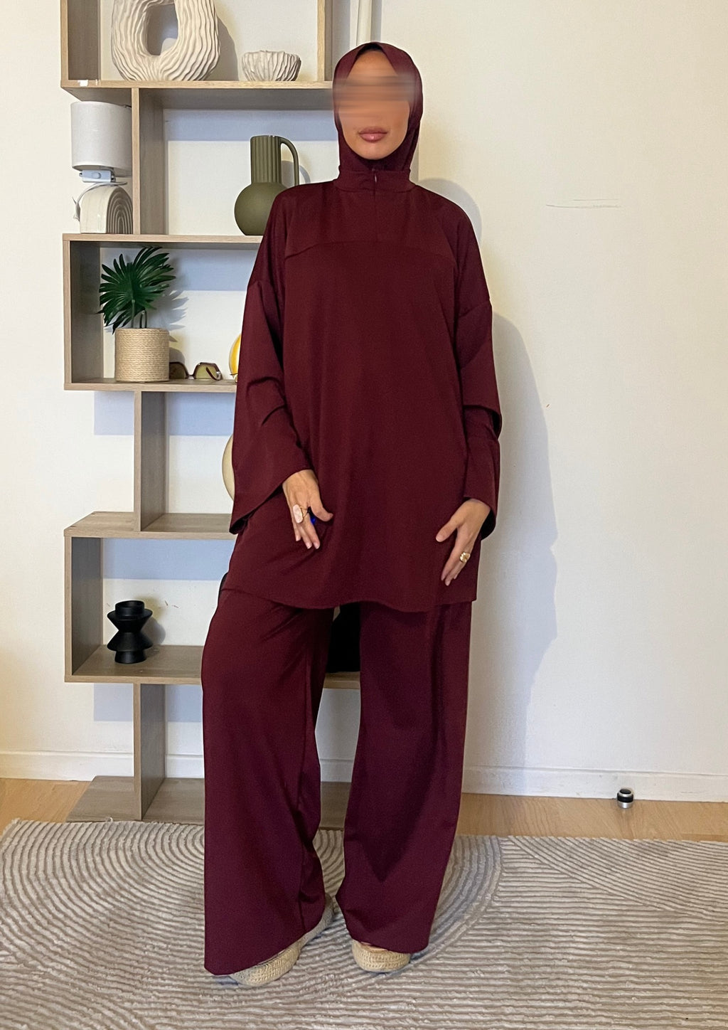 Burkini zip Bordeaux
