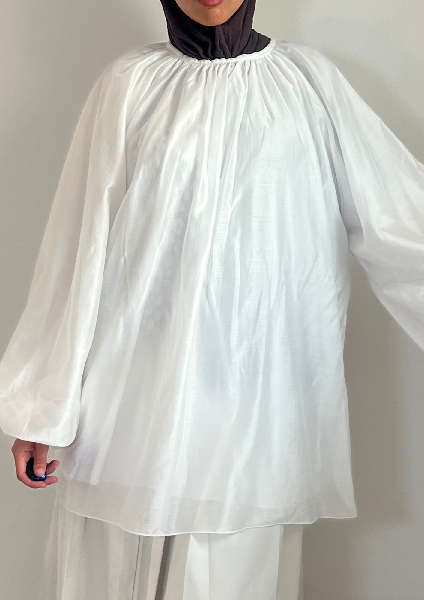 Chemise bouffante blanc