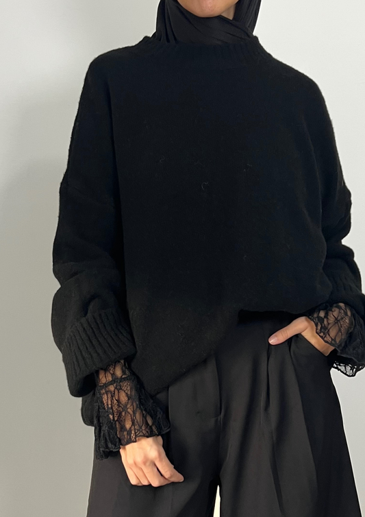 Pull en laine noir