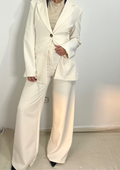 Tailleur blanc cassé