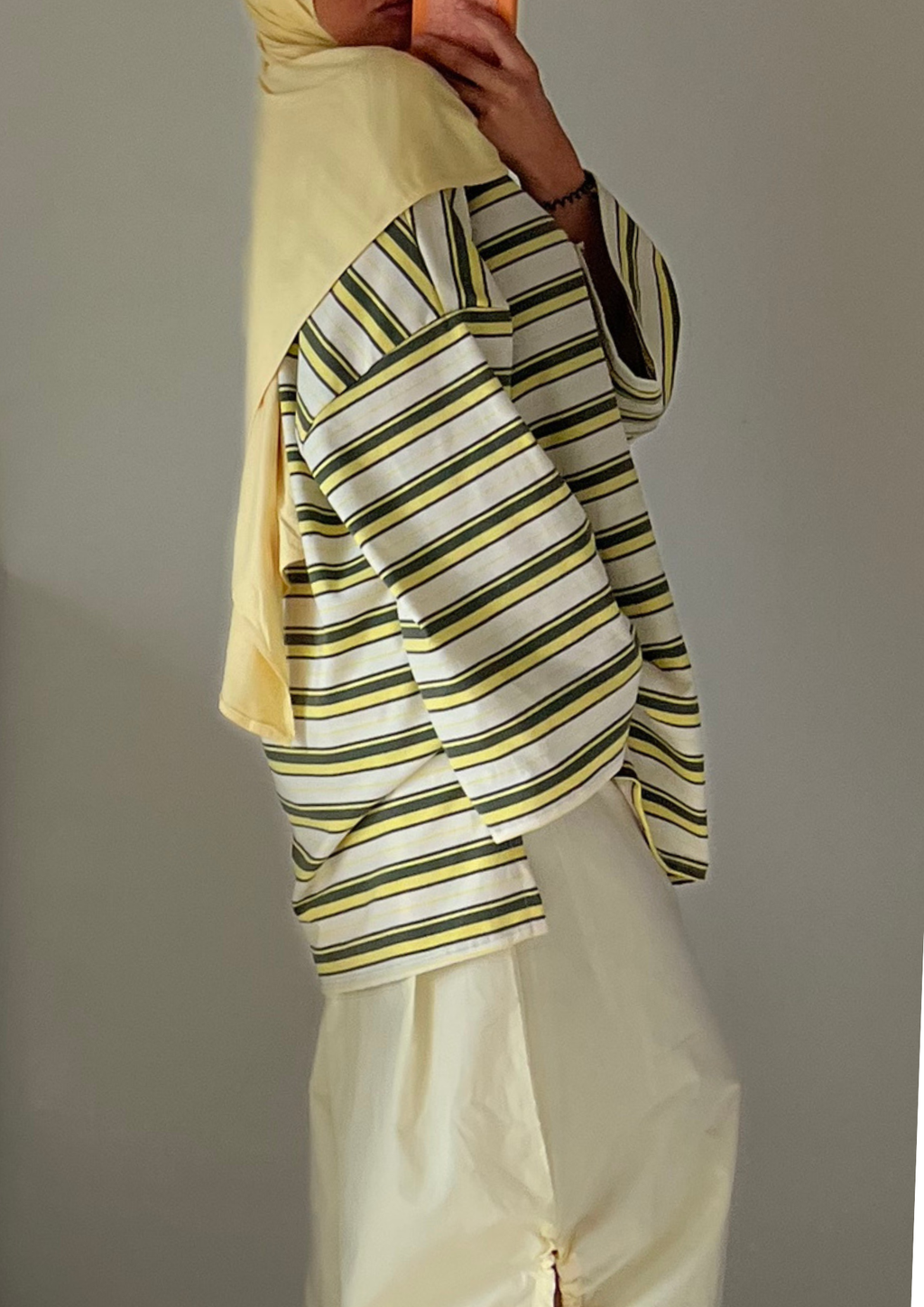 Haut Oversize rayure   Blanc