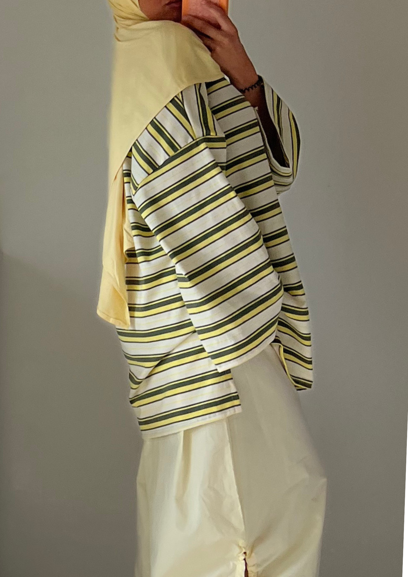 Haut Oversize rayure   Blanc
