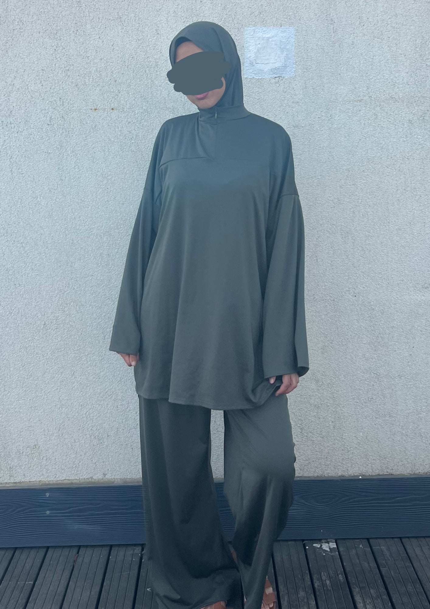 Burkini zip kaki