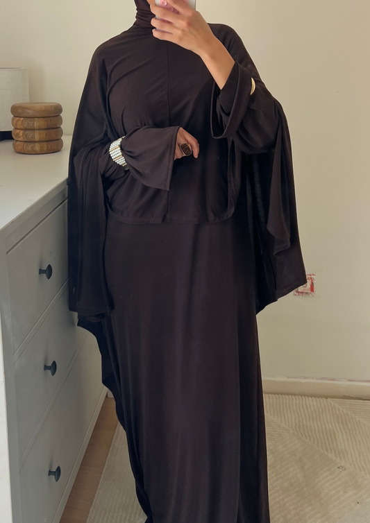 Robe cape Marron