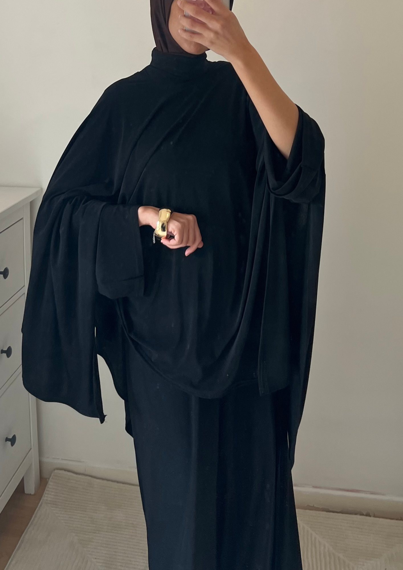 Robe cape noir