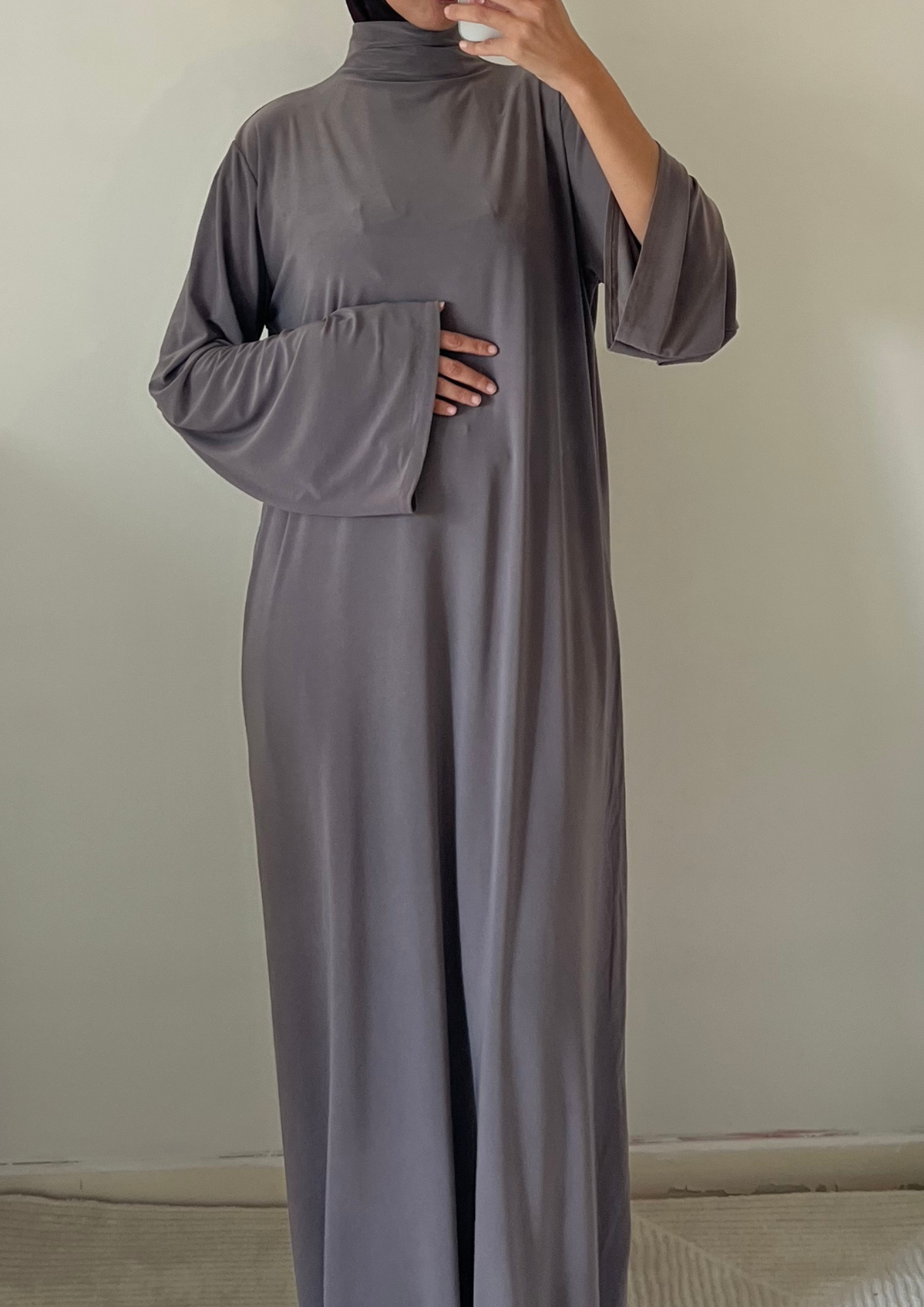 Robe cape taupe