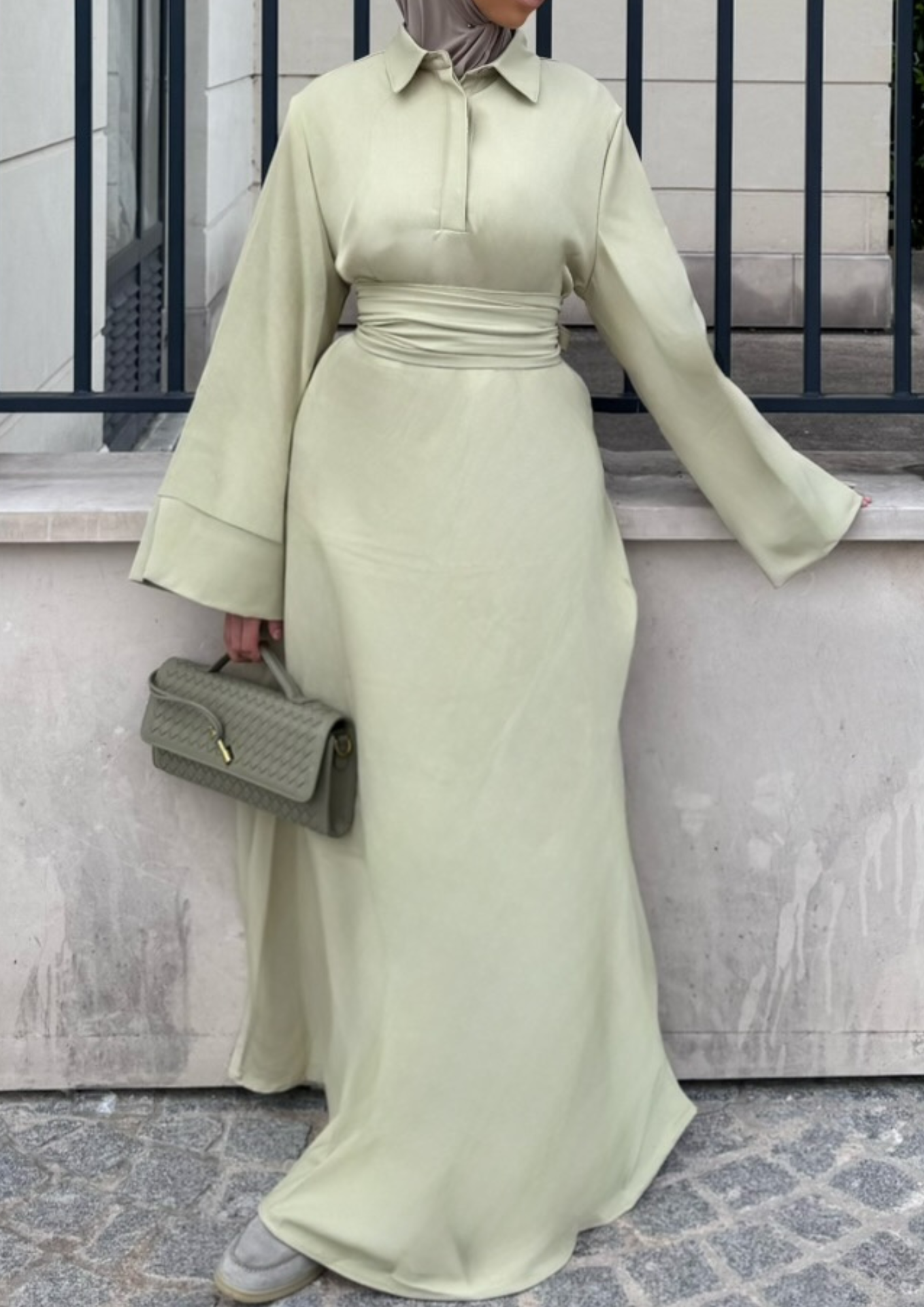 Robe corset matcha