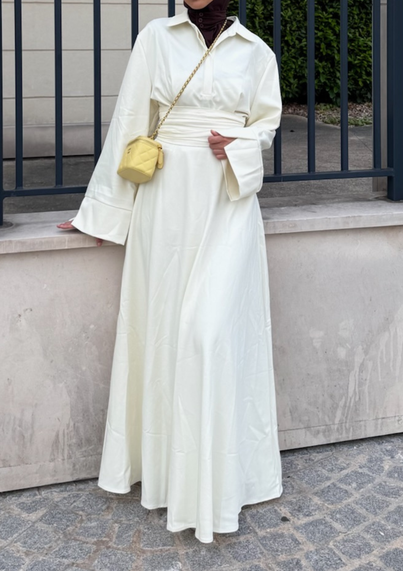 Robe corset beige