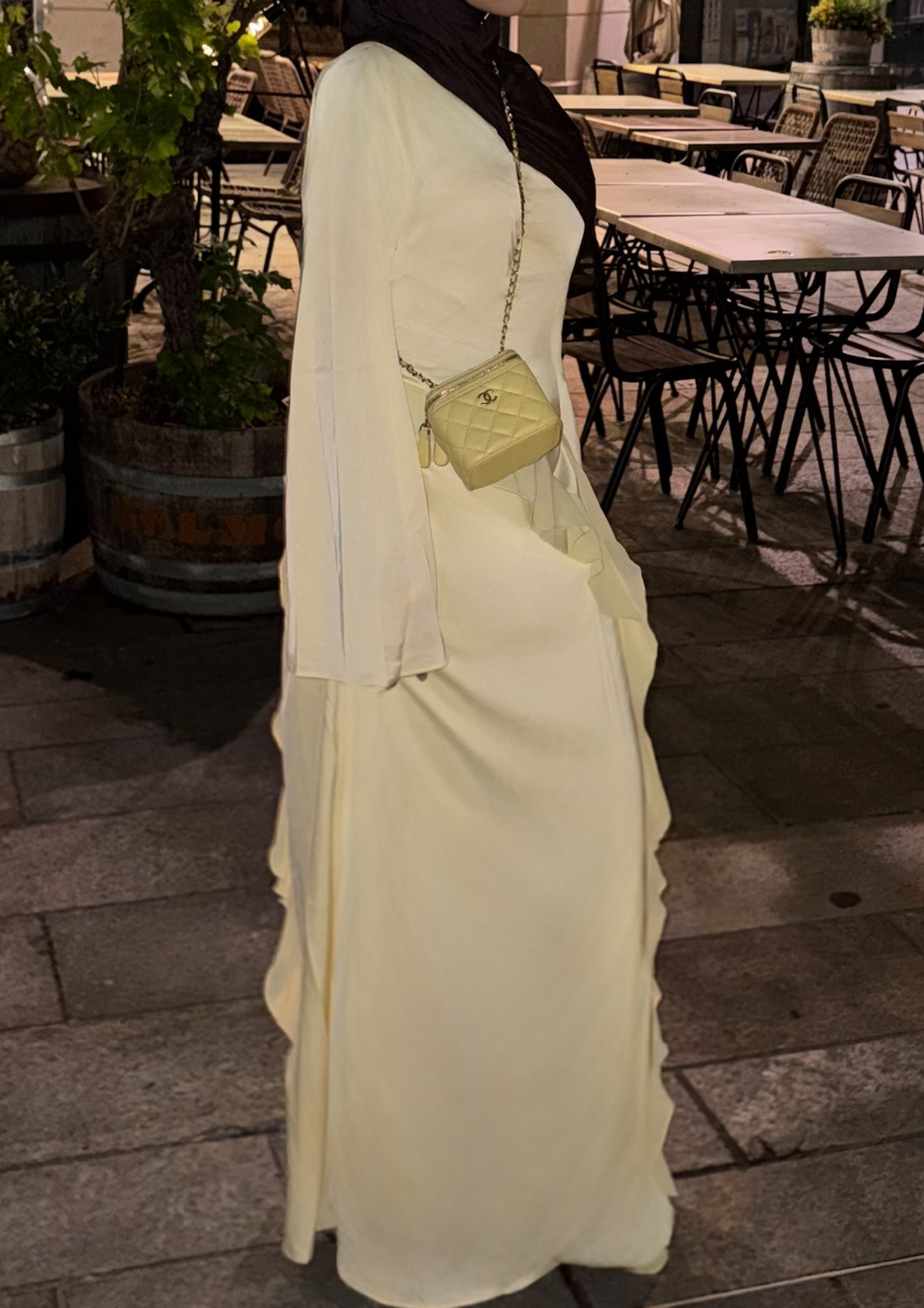 Robe froufrou jaune
