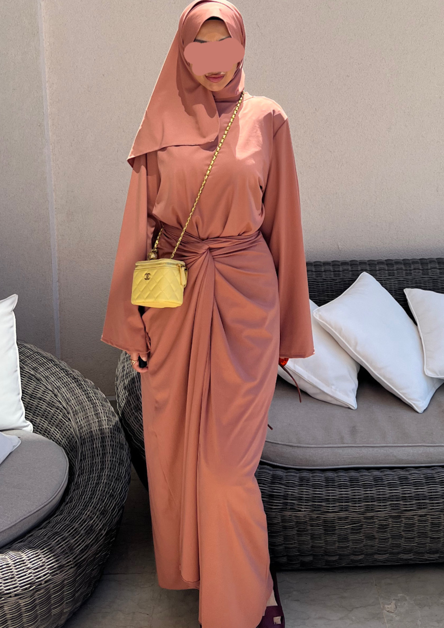 Burkini paréo terracotta