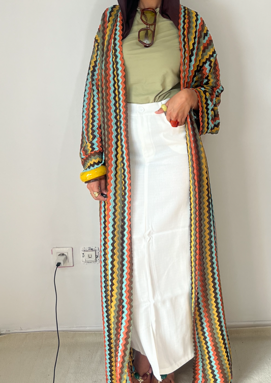 Kimono Palma Bleu