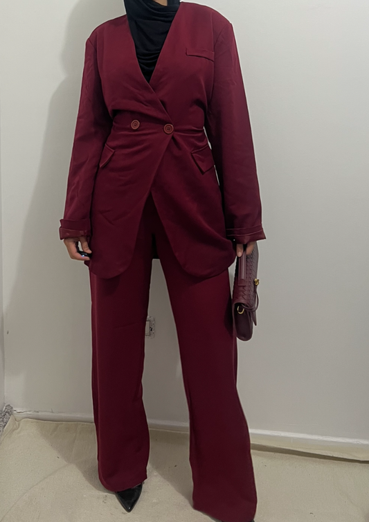 Ensemble Tailleur Bordeaux
