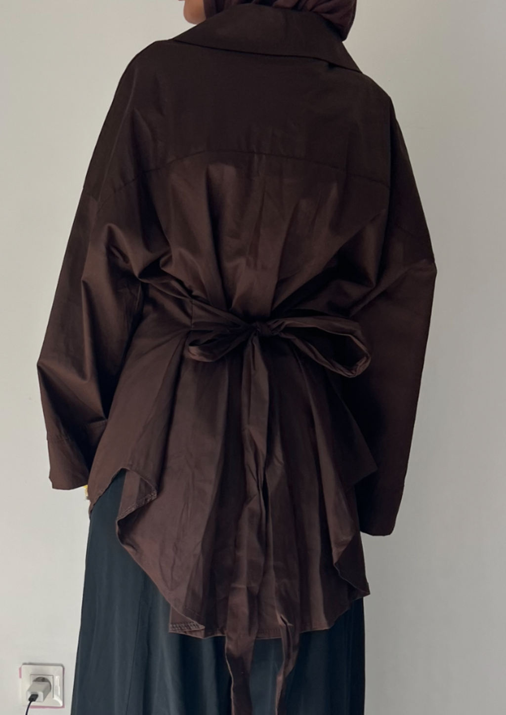 Chemise cintré marron