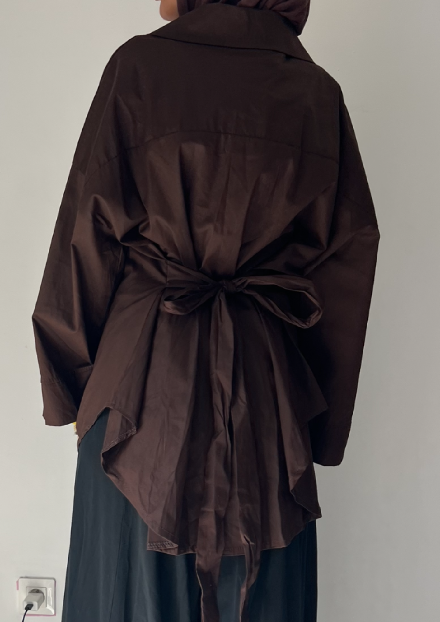 Chemise cintré marron