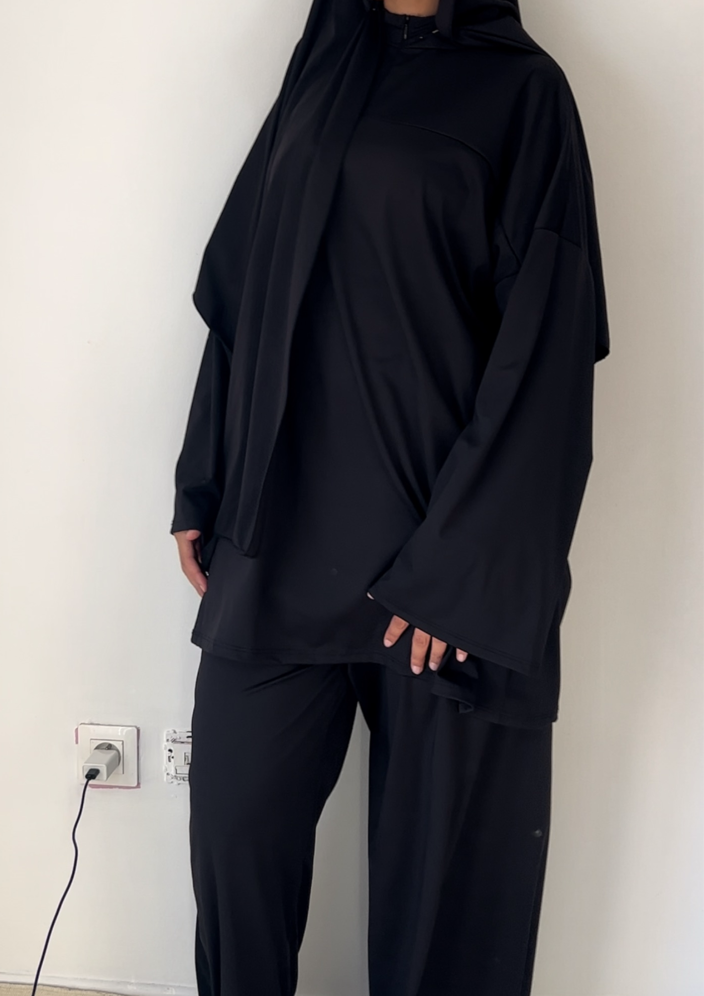 Burkini zip complet noir