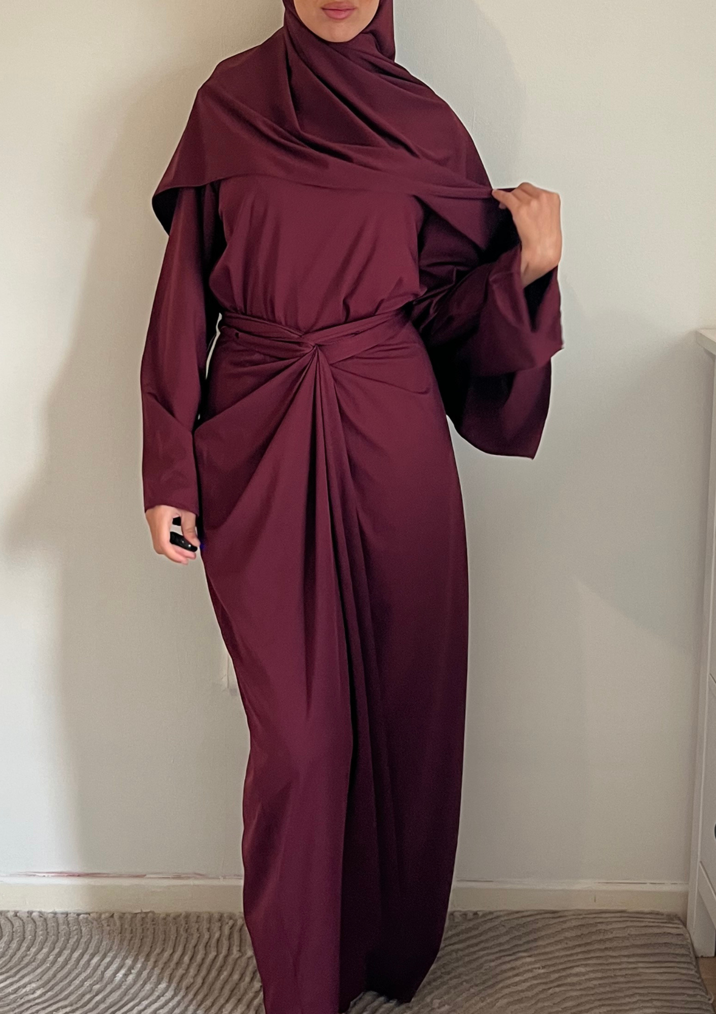 Burkini paréo bordeaux