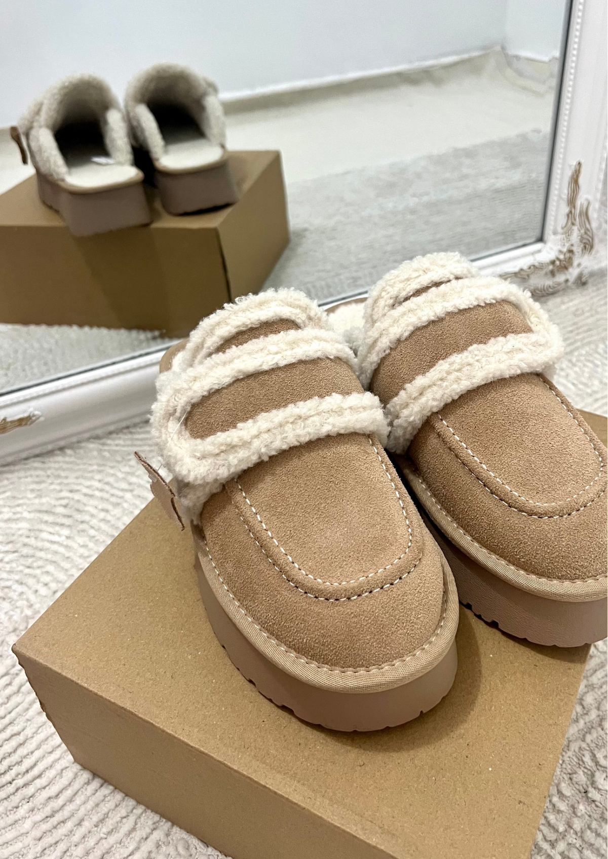 Mules en daim