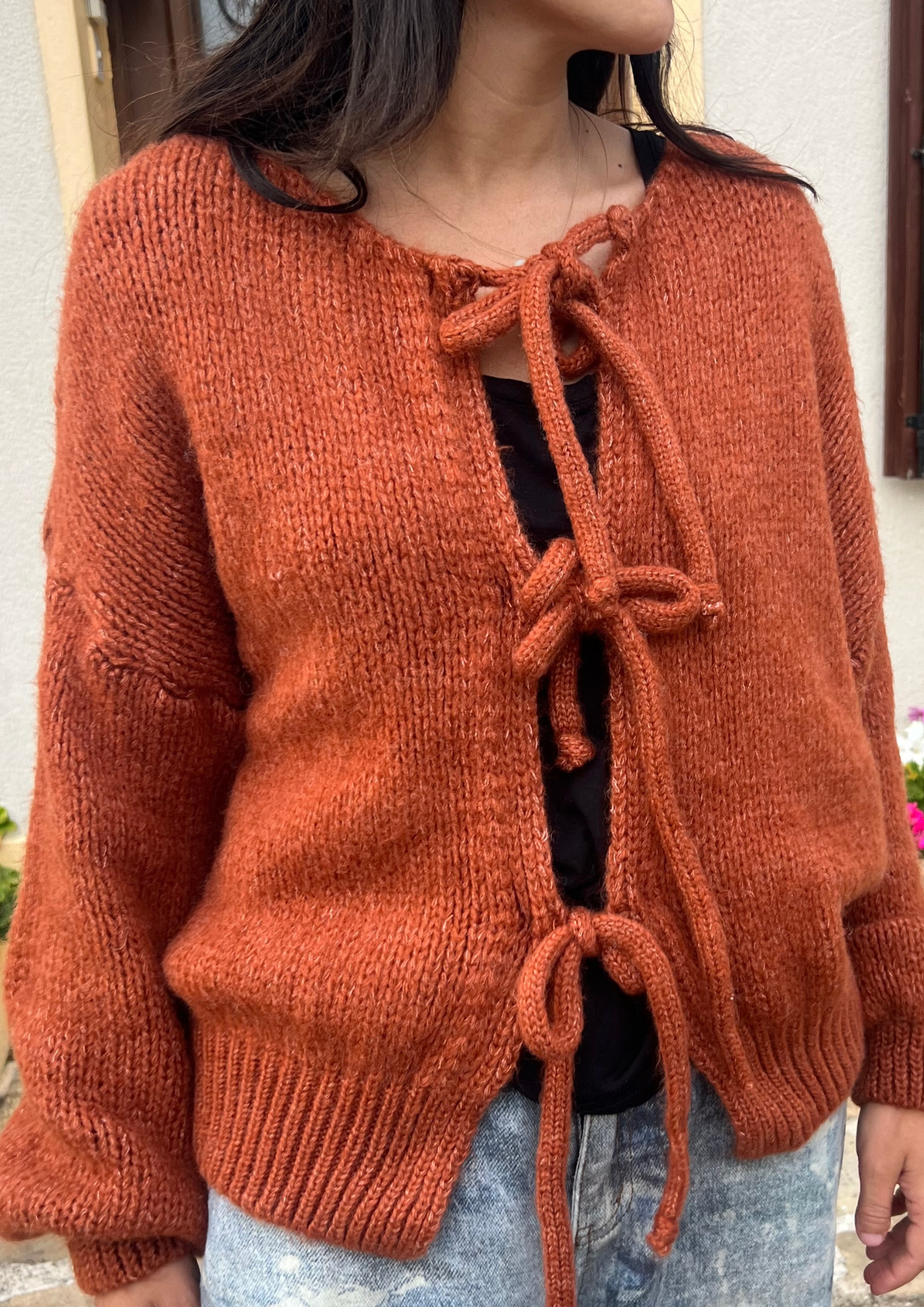 Cardigan rouille