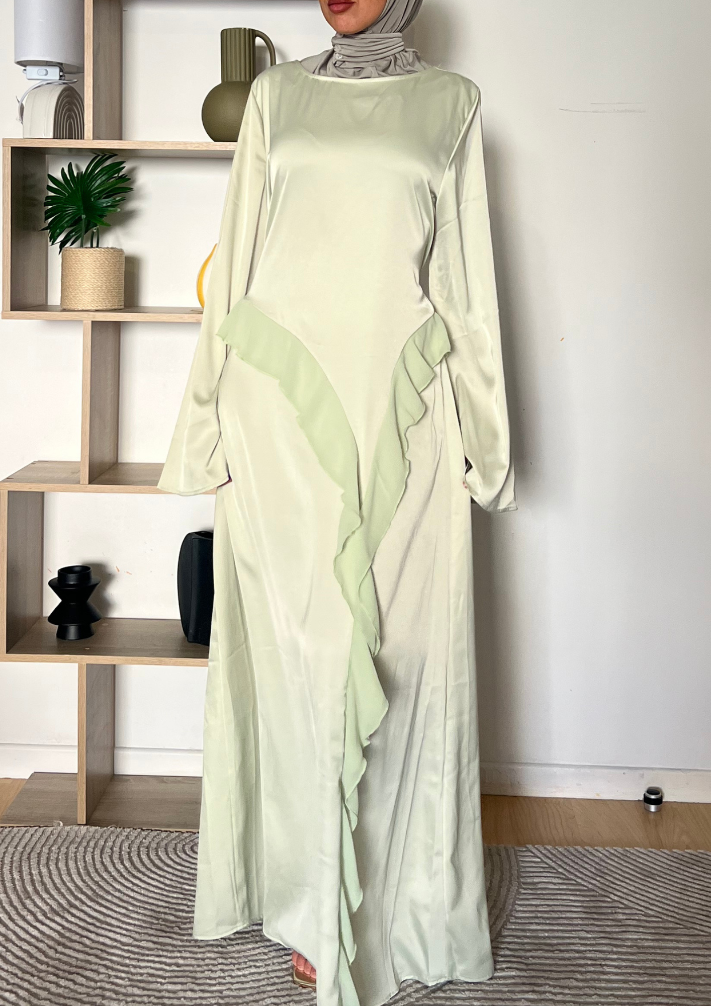 Robe froufrou matcha