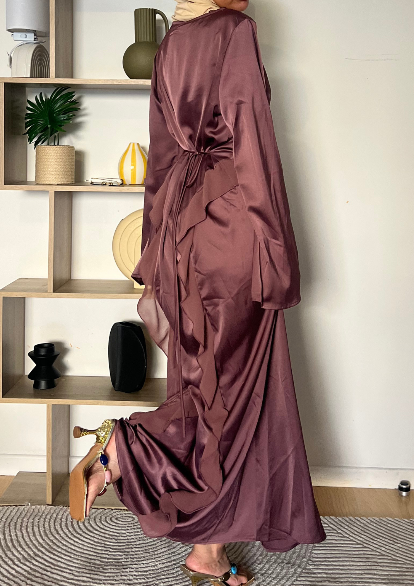 Robe froufrou mauve