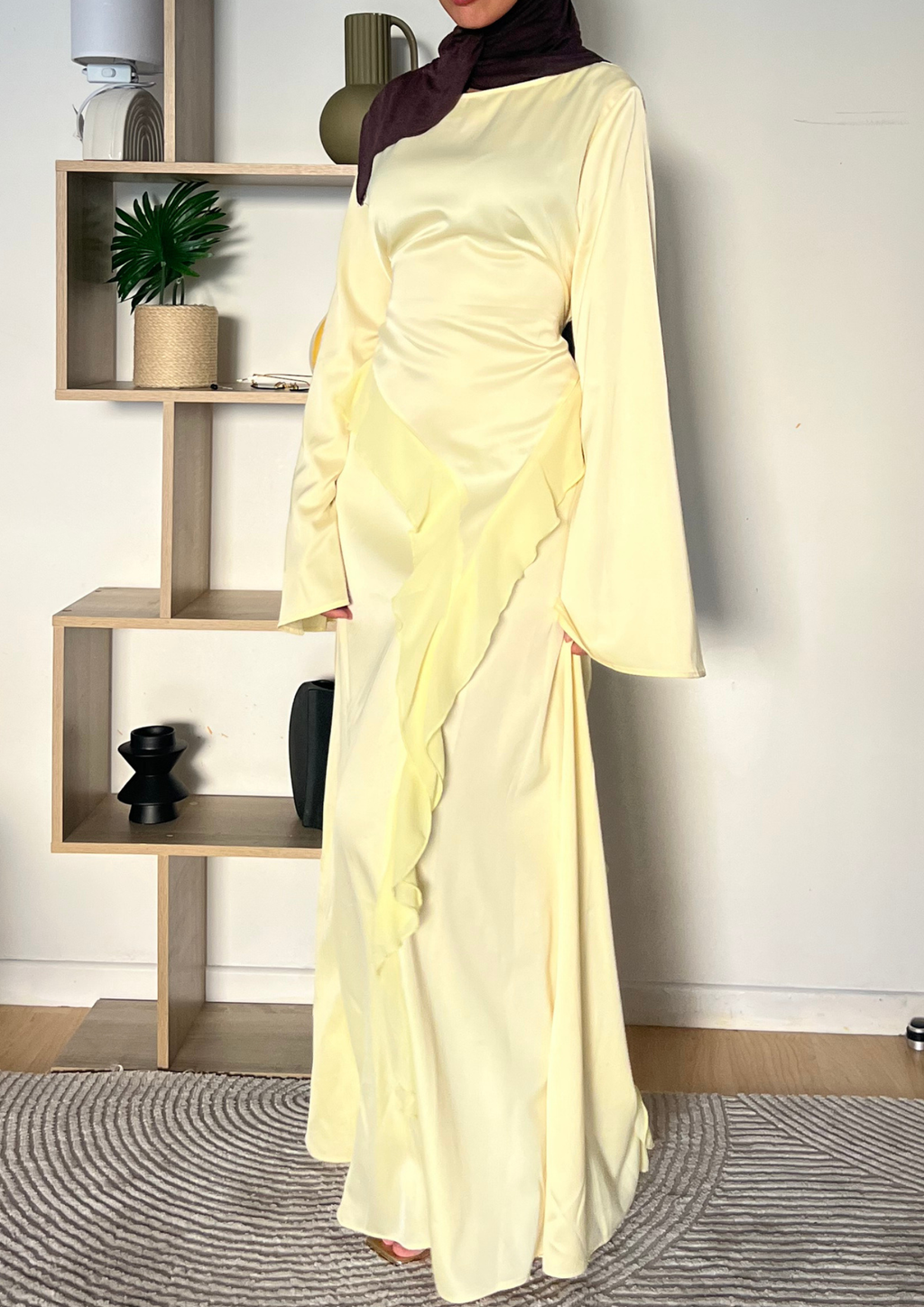 Robe froufrou jaune
