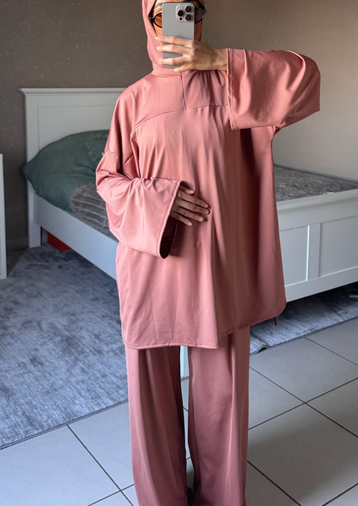 Burkini zip terracota